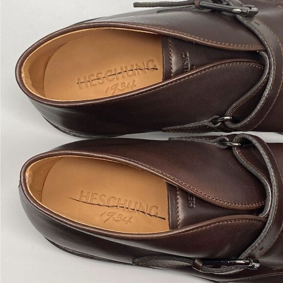 HESCHUNG Chene Leather Monk Strap Ankle Boot UK size 9/us size 10 - Picture 5 of 13